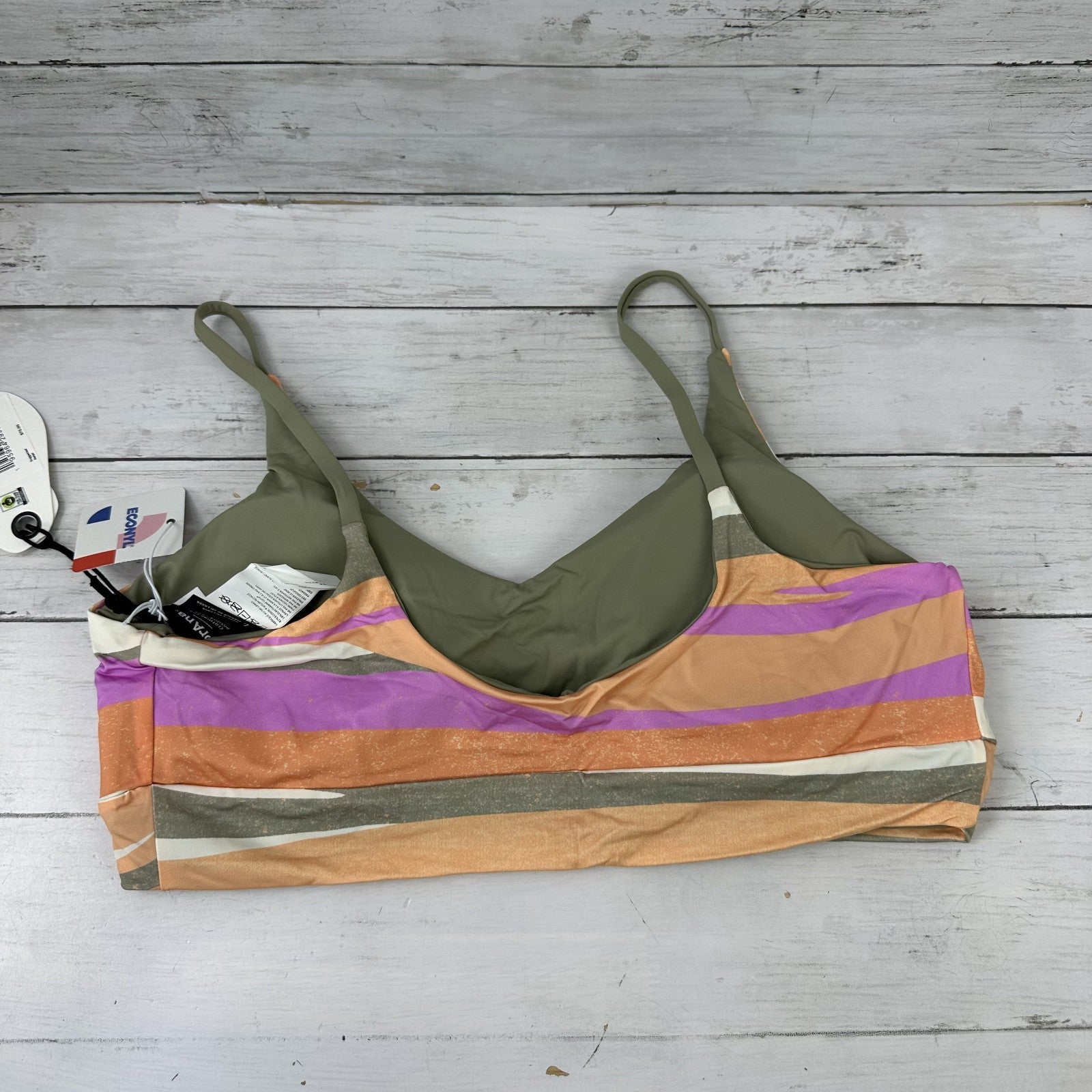 Prana Willow Falls Top Bikini Women's Large Reversible Top Quick Dry New Waves