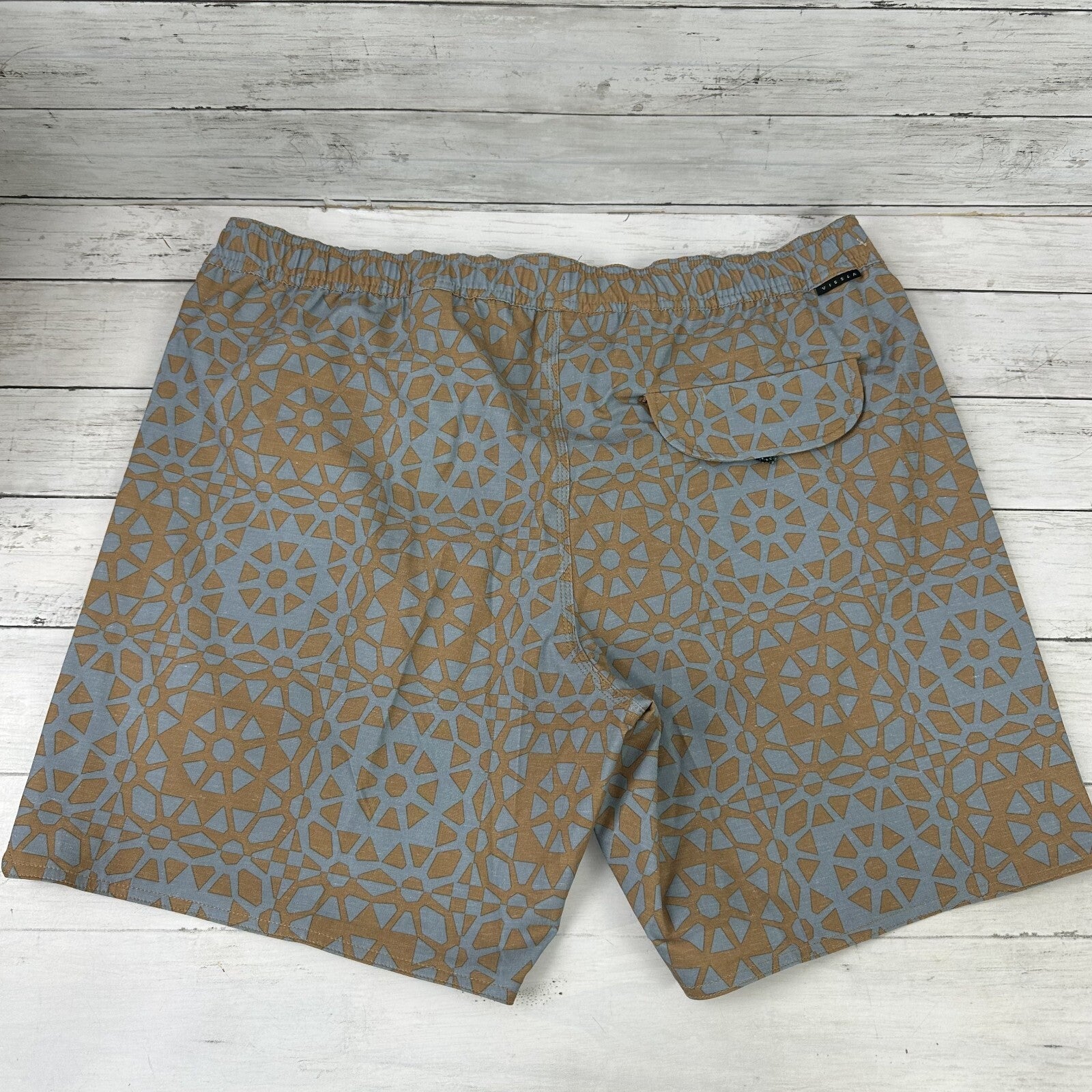 Vissla aloha and adios Ecolastic mens board shorts size 2XL XXL tan NEW