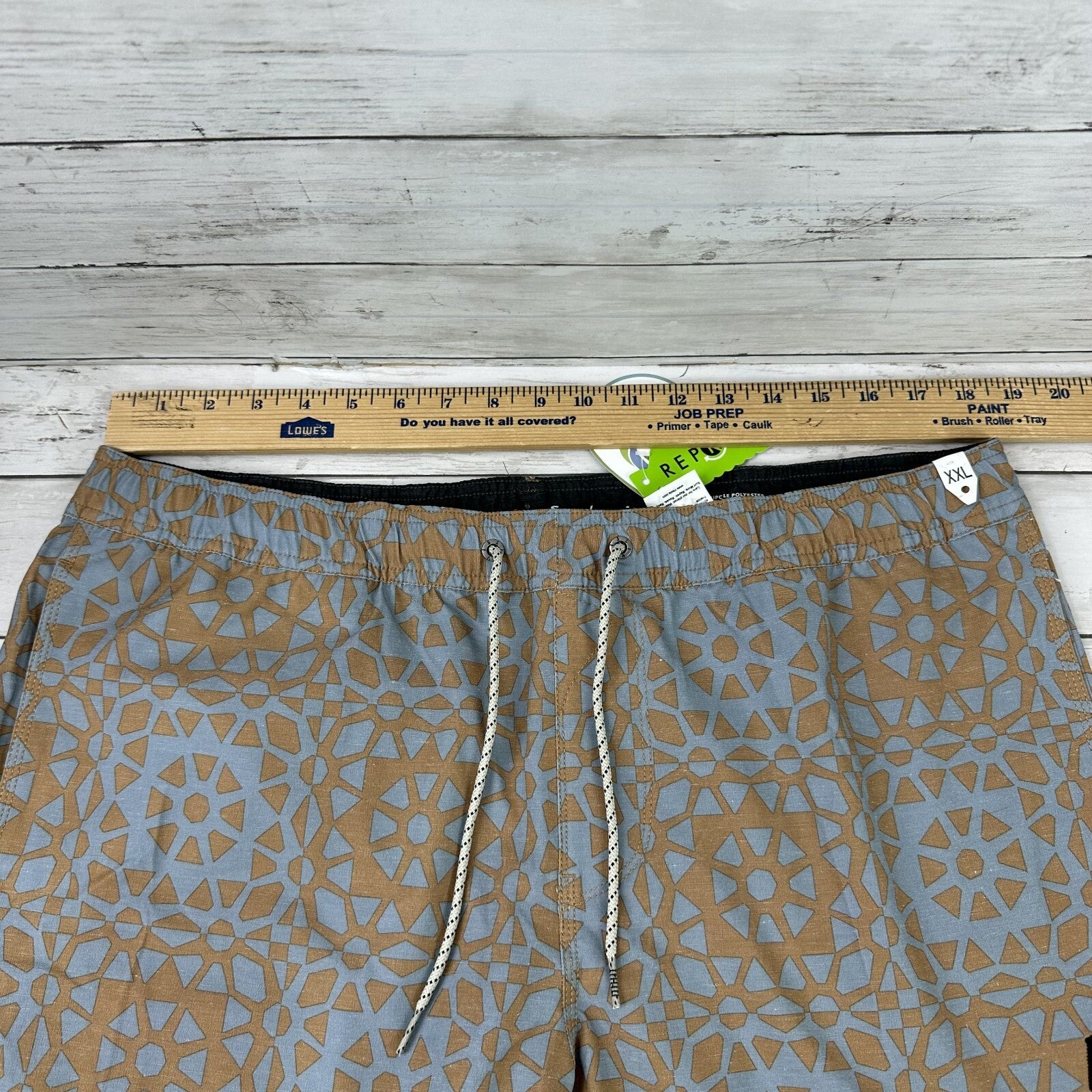 Vissla aloha and adios Ecolastic mens board shorts size 2XL XXL tan NEW