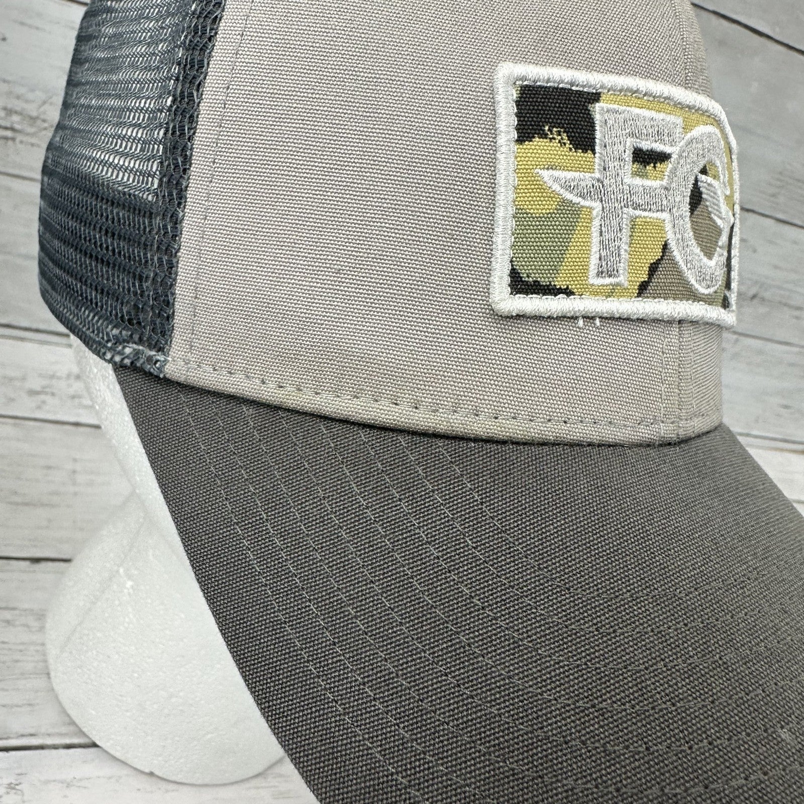 Patagonia Hat Snapback Trucker Cap Mens Fletcher Chouinard FC Outdoor Gray