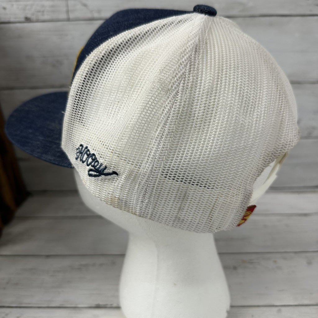 Hooey Cactus Ropes Texas Cap Blue Snapback Blue Denim White Mesh Trucker Hat