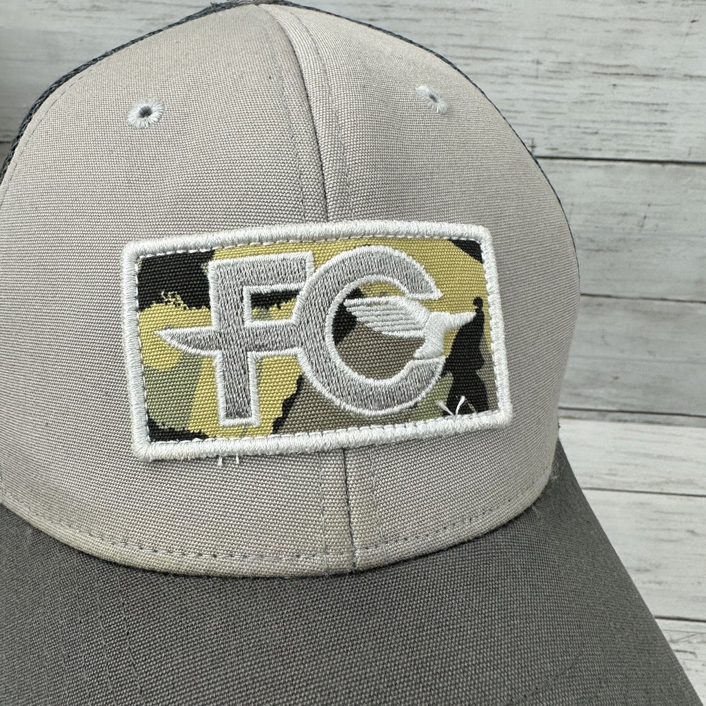 Patagonia Hat Snapback Trucker Cap Mens Fletcher Chouinard FC Outdoor Gray