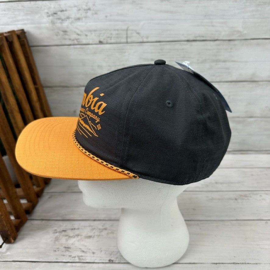 Columbia Sportswear Ratchet Strap SnapBack Hat Gray Orange New with tags