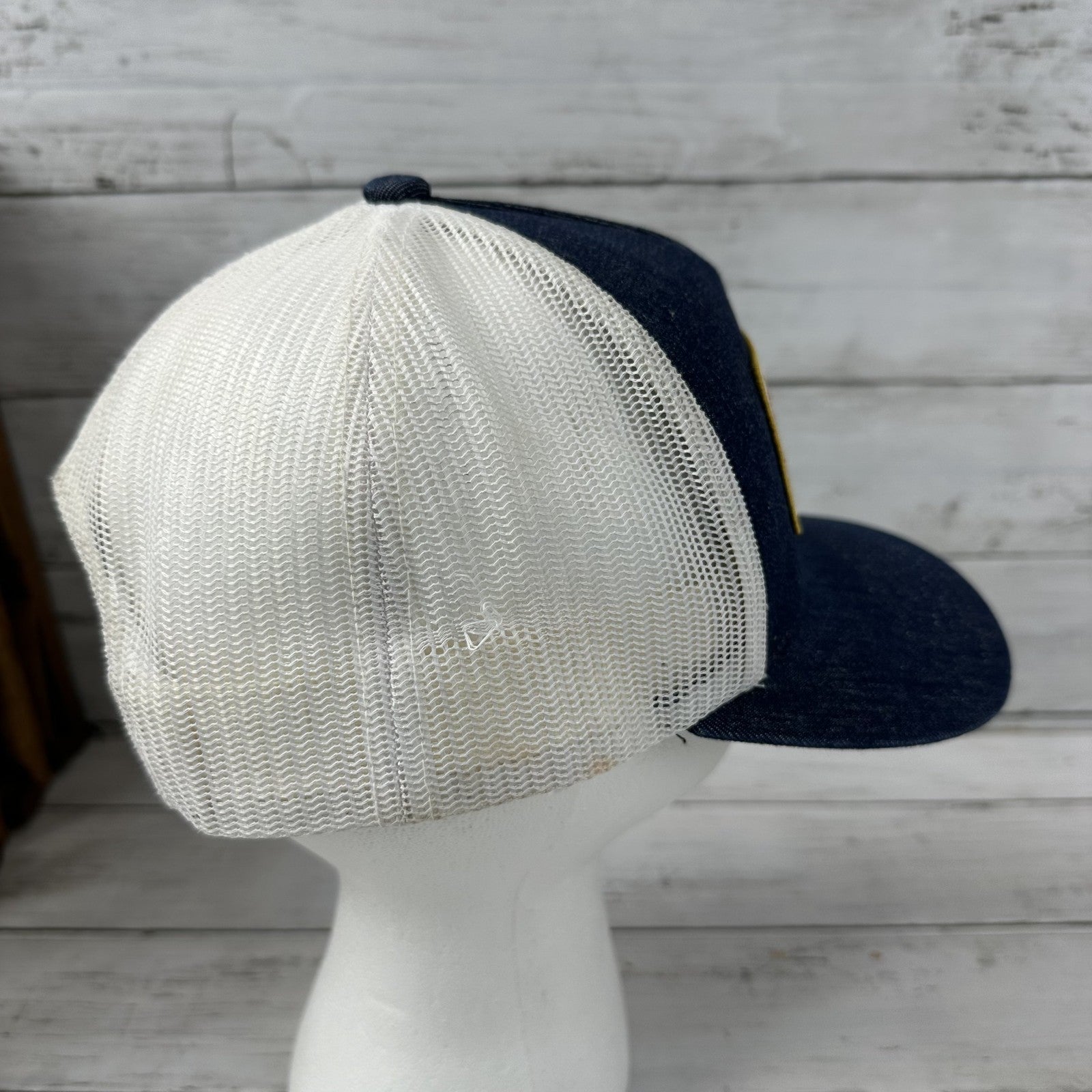 Hooey Cactus Ropes Texas Cap Blue Snapback Blue Denim White Mesh Trucker Hat