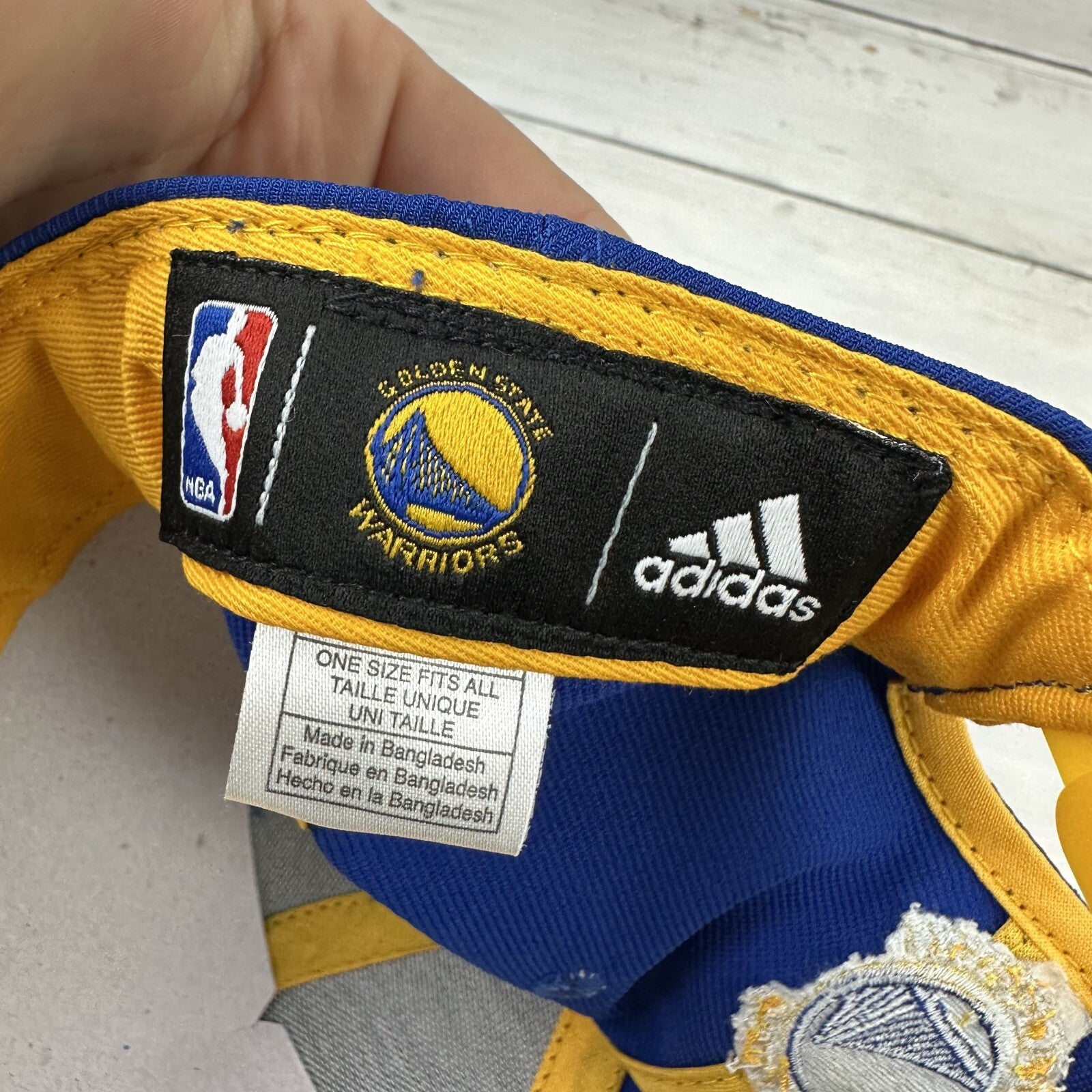 NWOT Golden State Warriors Adidas Cap Hat Blue Official NBA Team Headwear