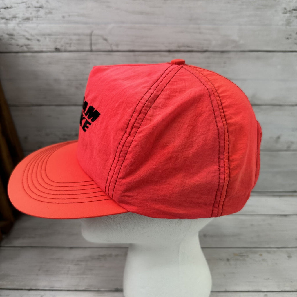 Vintage Team Penske Snapback Hat Nylon Neon 90s Racing Nascar Made in USA