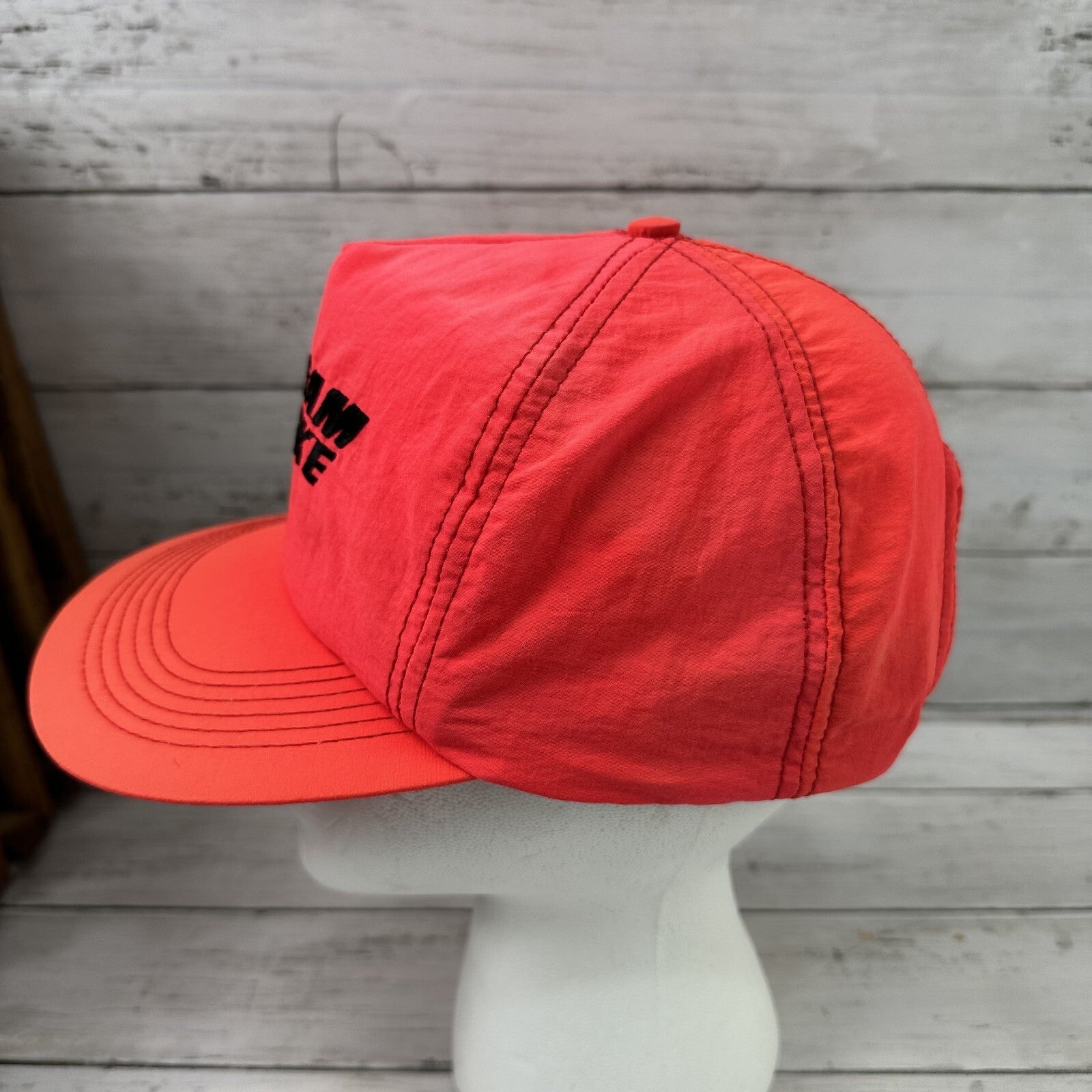 Vintage Team Penske Snapback Hat Nylon Neon 90s Racing Nascar Made in USA