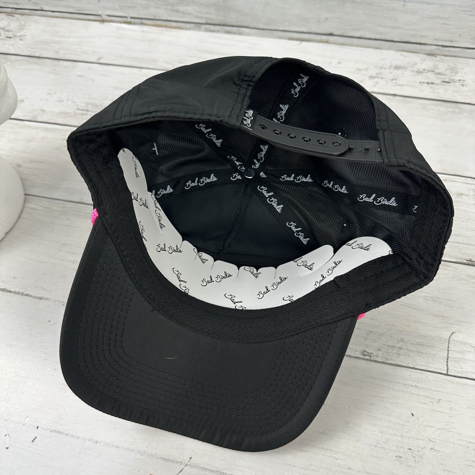 Bad Birdie Men's Florida Rope Golf Hat Adjustable Black/Pink Snapback