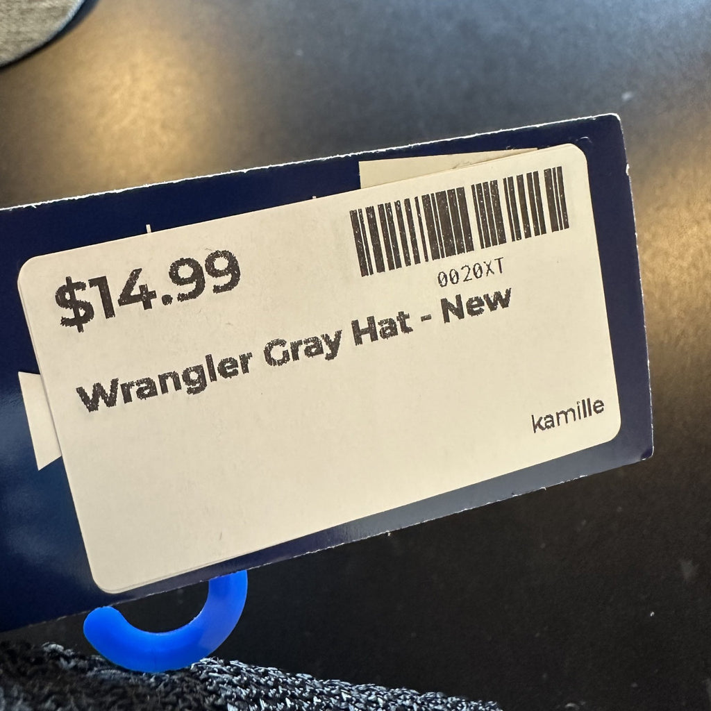 Wrangler Logo Gray black Trucker Snapback Hat Cap New