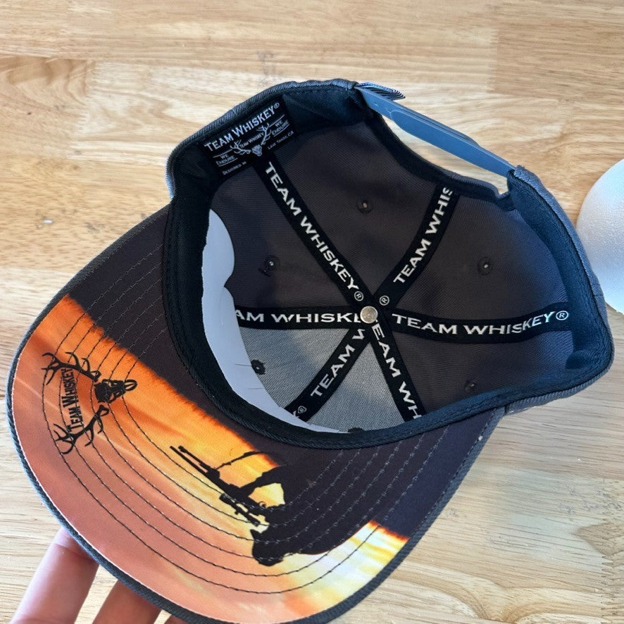 TEAM WHISKEY "We Endure" Gray Snapback Trucker Hat - Art Under Bill NEW