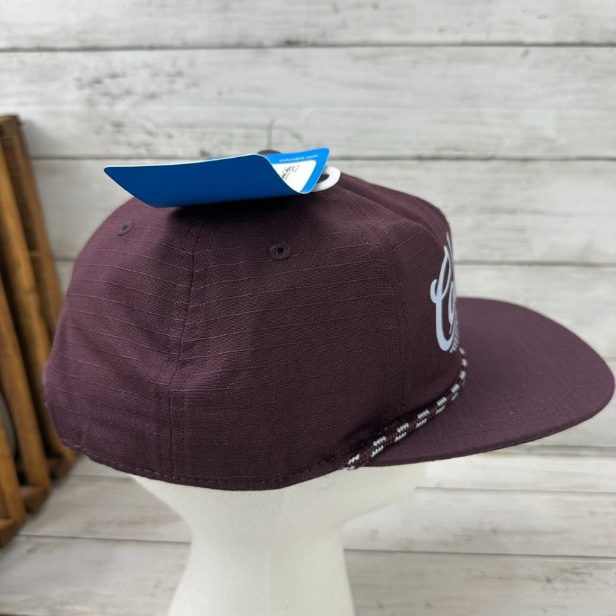 Columbia Sportswear Ratchet Strap SnapBack Hat Purple New with tags