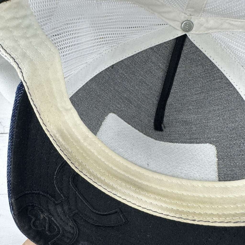Hooey Cactus Ropes Texas Cap Blue Snapback Blue Denim White Mesh Trucker Hat