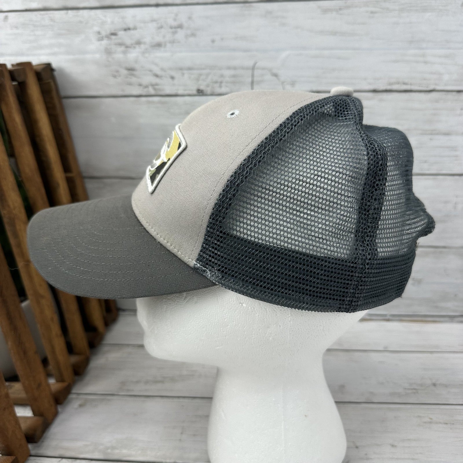 Patagonia Hat Snapback Trucker Cap Mens Fletcher Chouinard FC Outdoor Gray