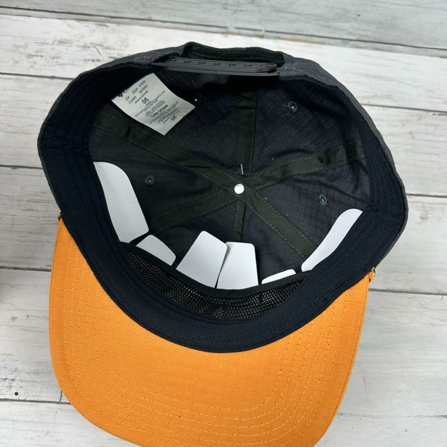 Columbia Sportswear Ratchet Strap SnapBack Hat Gray Orange New with tags
