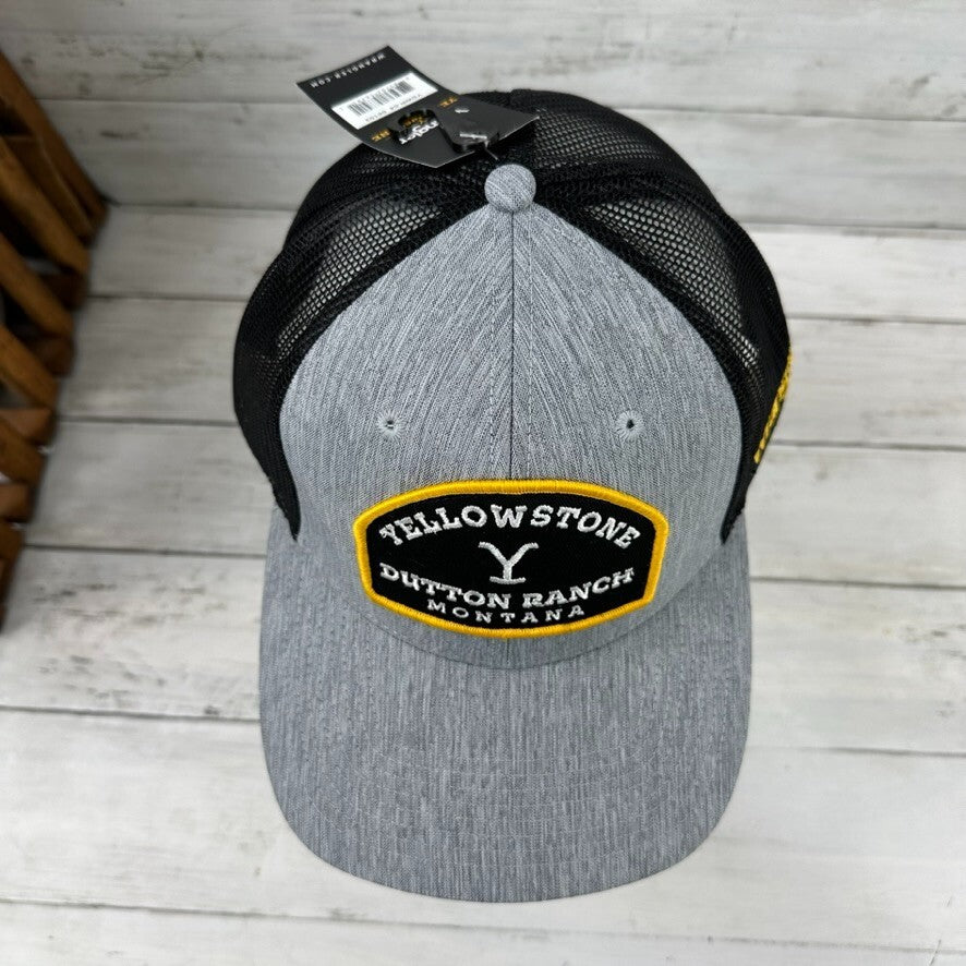 Wrangler Yellowstone Dutton Ranch Montana Snapback Hat Gray Black NWT