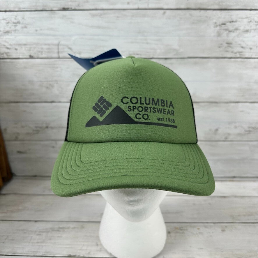 Columbia Sportswear Hat Green Black Camp break Foam Mesh Snapback Trucker NWT