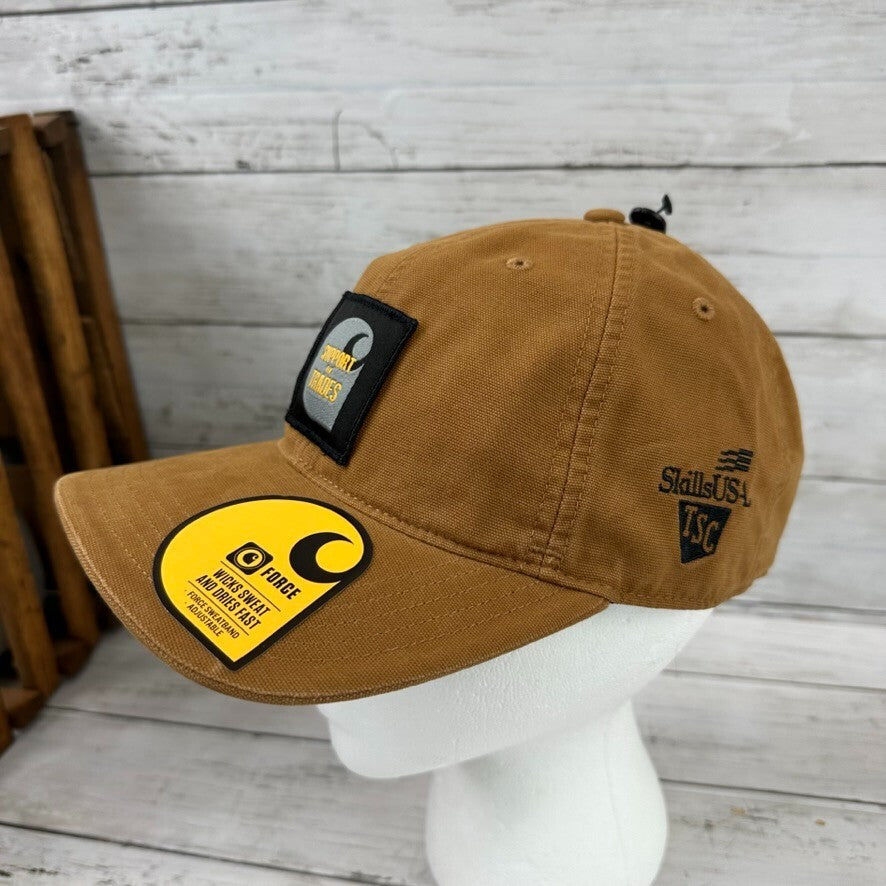 Carhartt Brown Canvas Hat Cap Tractor Supply Company TSC Skills USA One-Size New