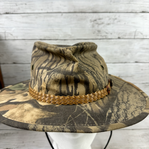 Australian Stockman Outfitters Camo Dundee Outback Ranch Hat Made in USA Small