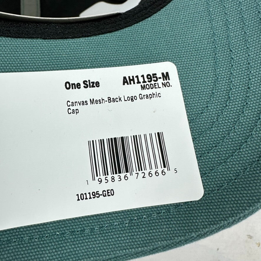 Carhartt Force Canvas Mesh-Back Logo Graphic SnapBack Trucker Hat Green New