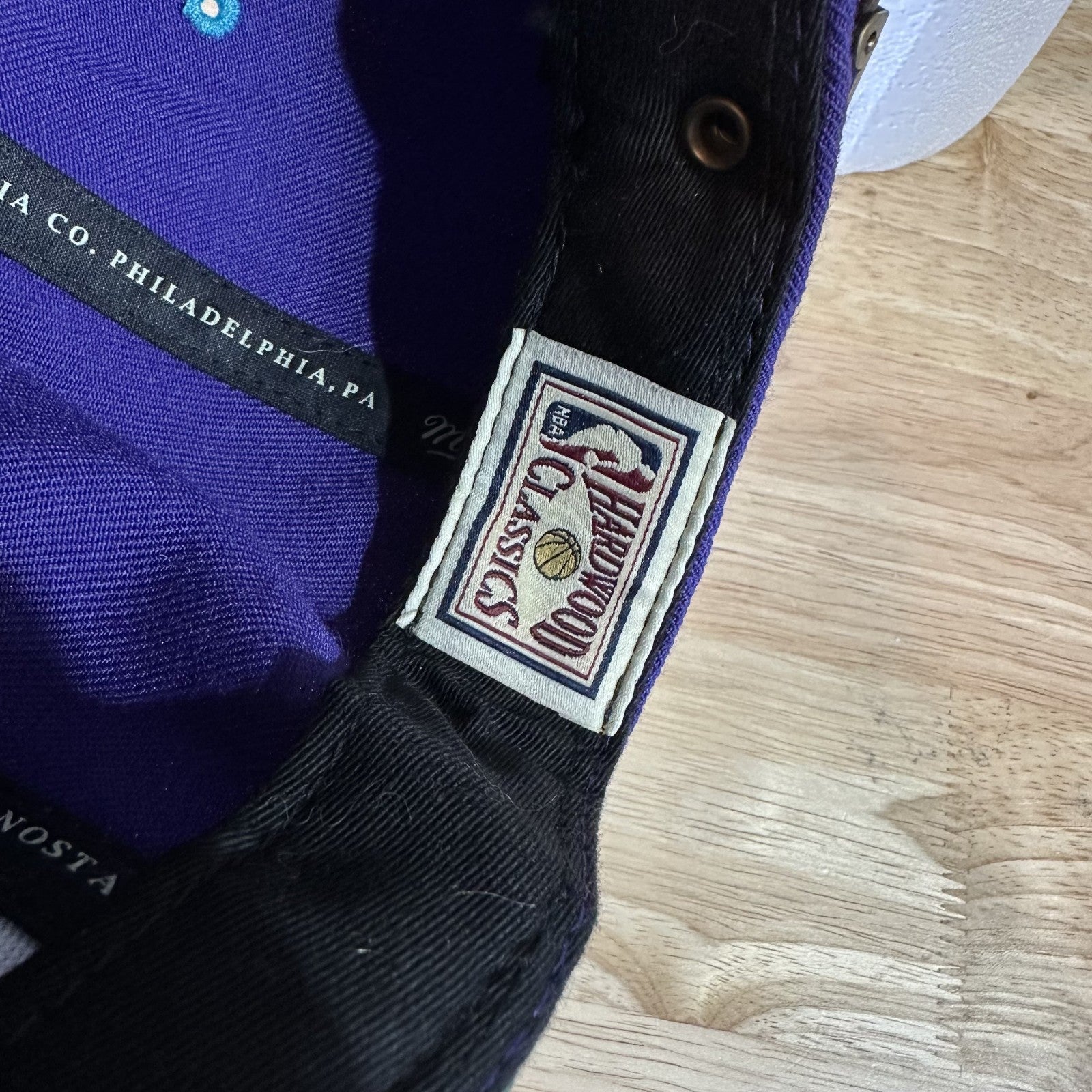Mitchell & Ness Purple NBA Charlotte Hornets Aztec bill 2 Tone HWC Snapback Hat