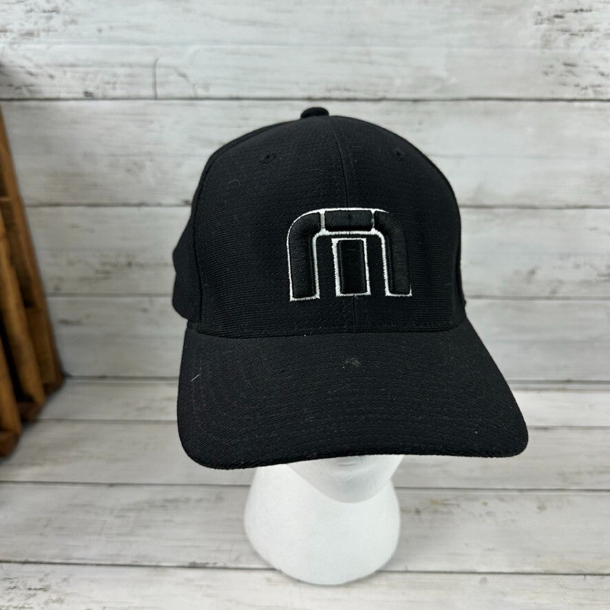 Travis Matthew Hat L-XL FlexFit Black Golf Cap Yupoong Polyester