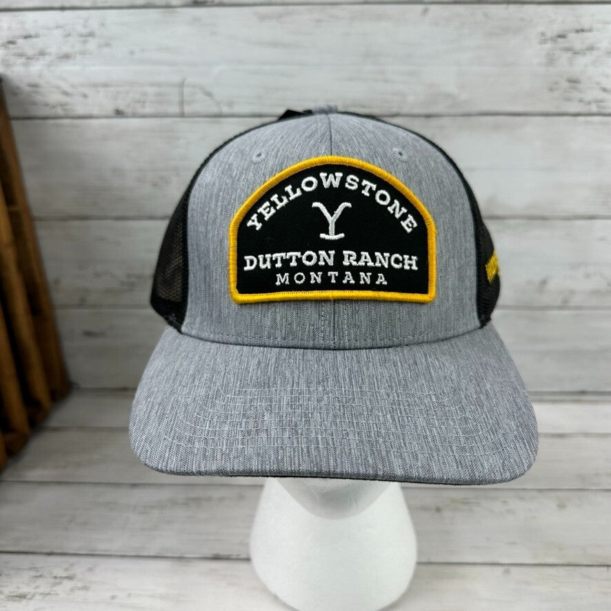 Wrangler Yellowstone Dutton Ranch Montana Snapback Hat Gray Black NWT