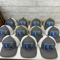 Lot of 11 Lukla Nepal Gray White tan Snapback Hat Outdoor Cap Patch logo travel