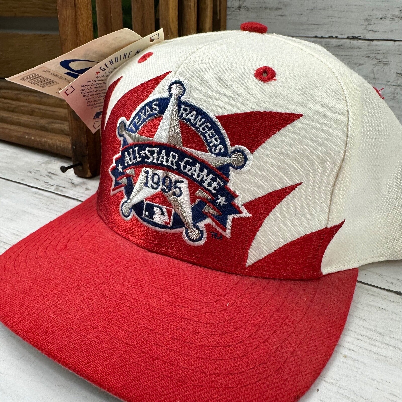 Texas Rangers All Star Game 1995 Logo Athletic Vintage Sharktooth Hat Rare NWT