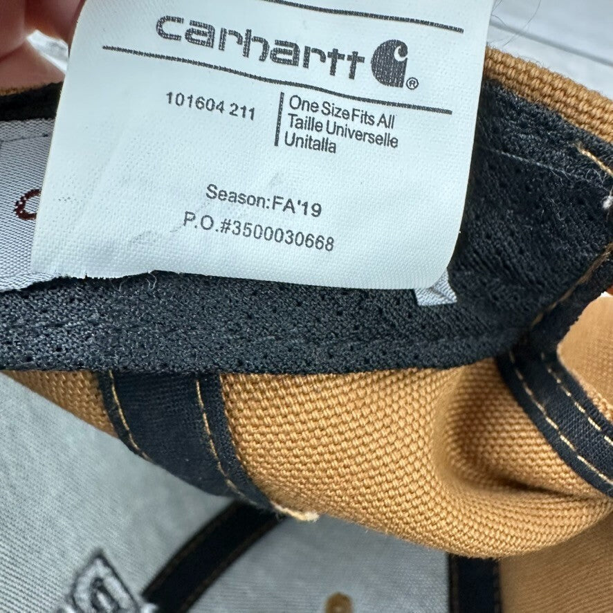 Carhartt Men's Canvas Outdoor logo Snapback Hat Gray OSFA