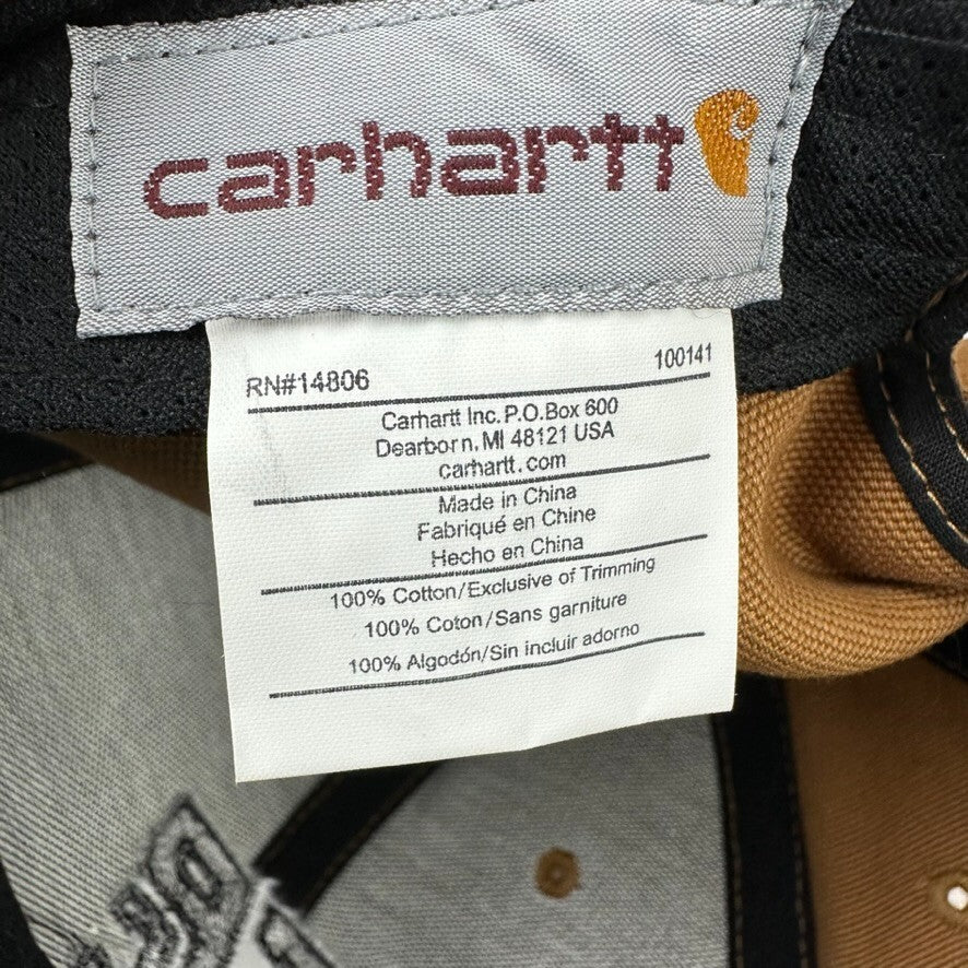 Carhartt Men's Canvas Outdoor logo Snapback Hat Gray OSFA
