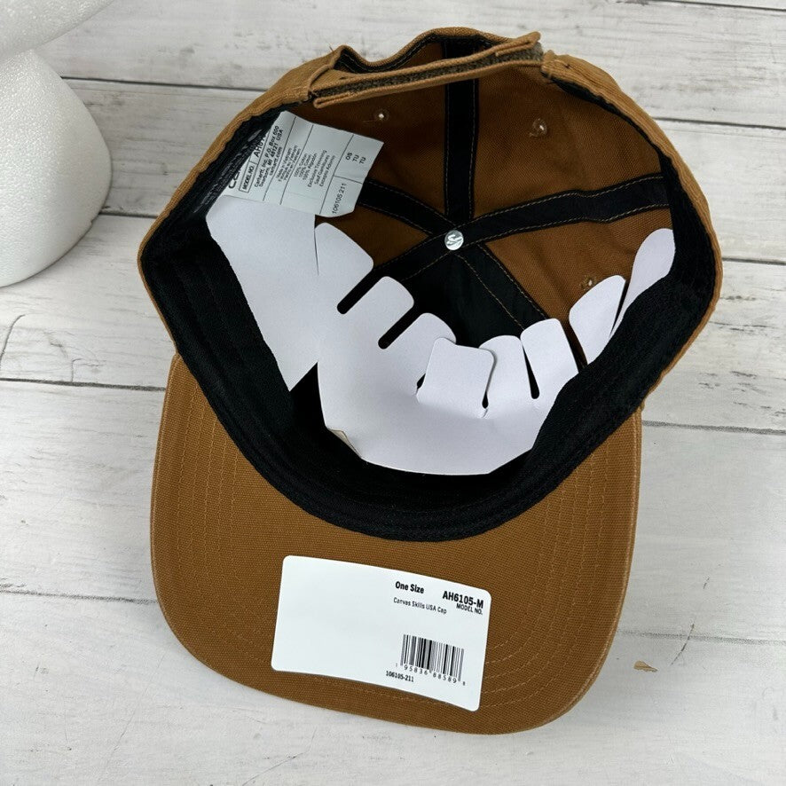 Carhartt Brown Canvas Hat Cap Tractor Supply Company TSC Skills USA One-Size New