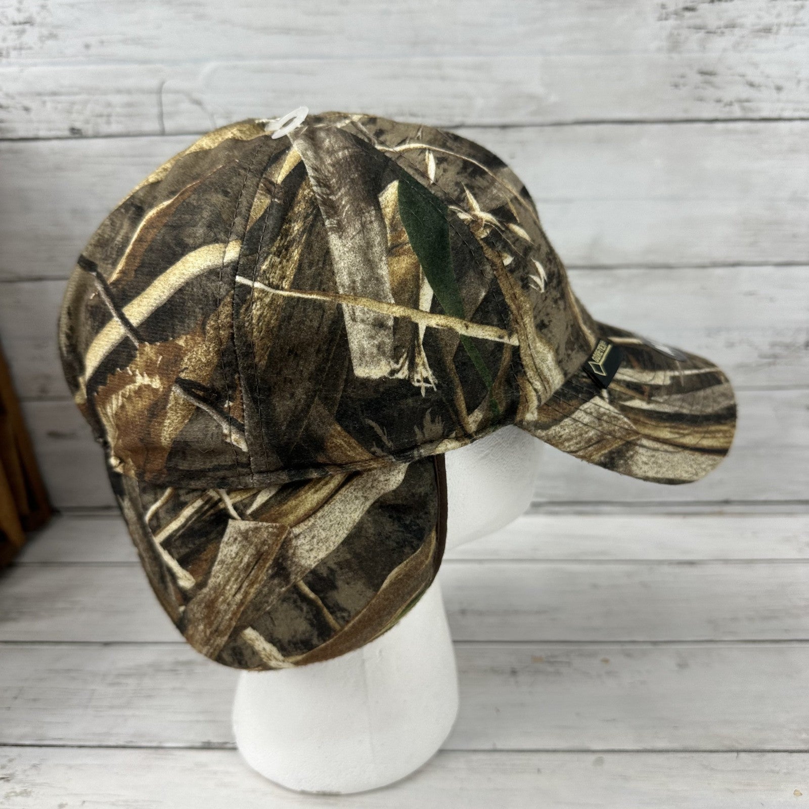 Cabelas Men’s Gore-Tex Thinsulate Camo Hat Size M/L Ear Flaps Hunting Vintage