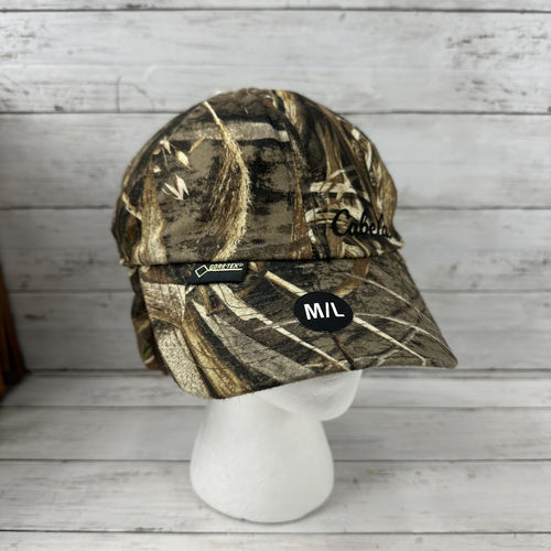 Cabelas Men’s Gore-Tex Thinsulate Camo Hat Size M/L Ear Flaps Hunting Vintage