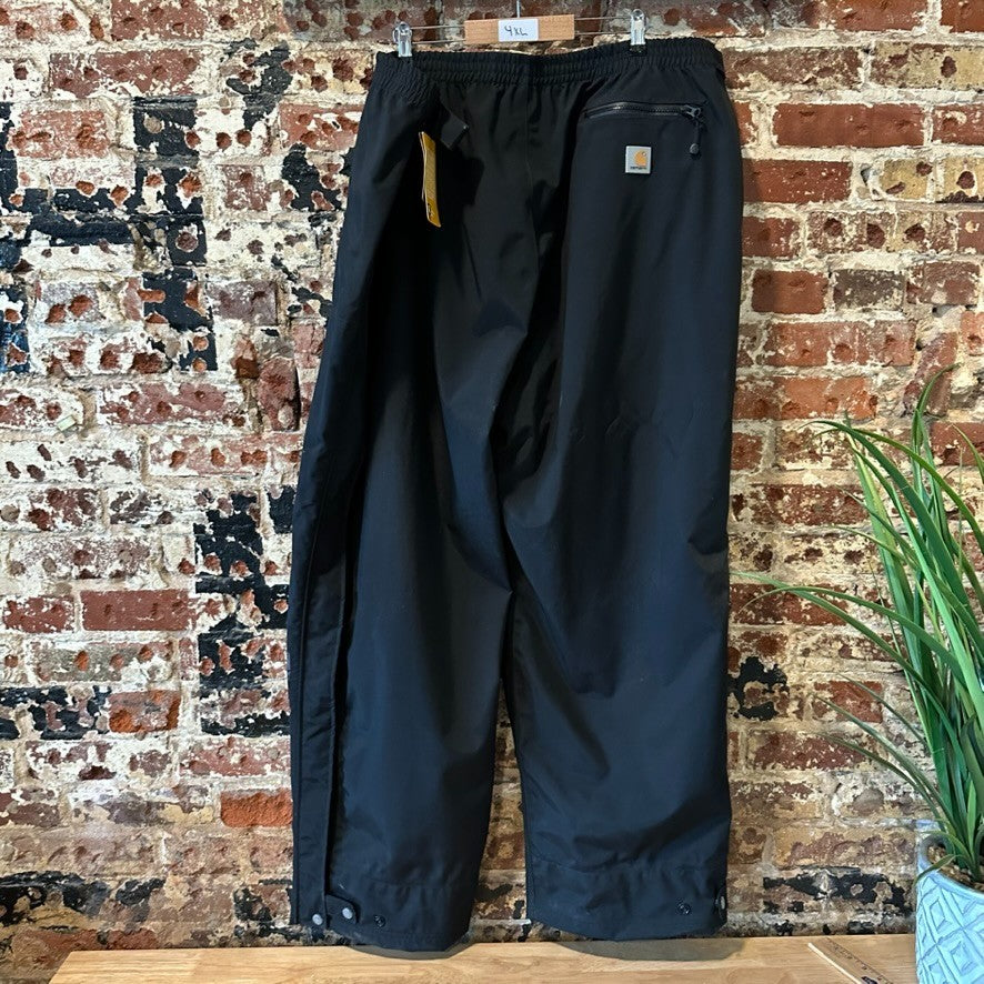 Carhartt B126 Storm Defender Black Pants Mens 4XL nylon Rain Shoreline NWT