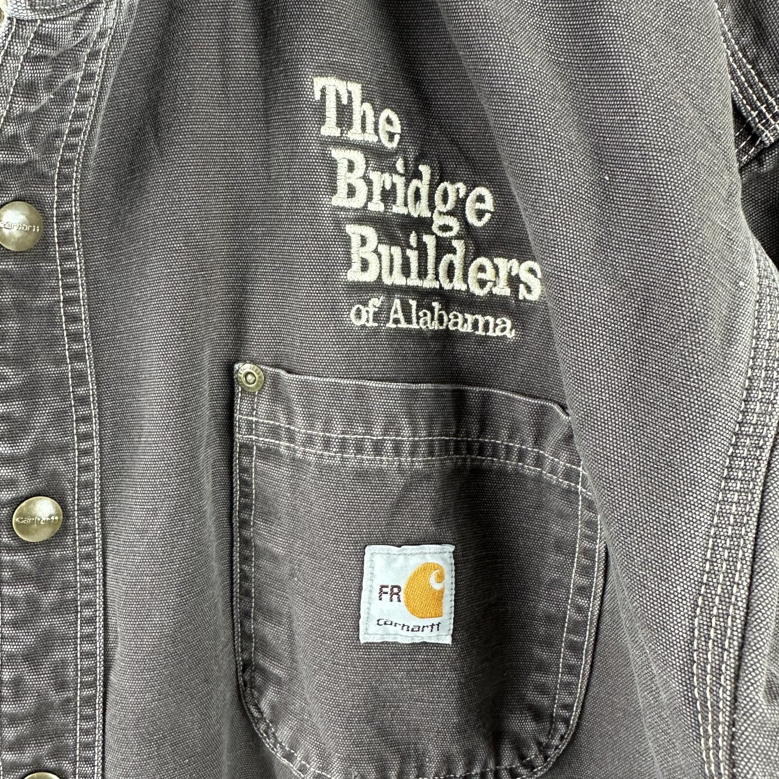 Carhartt FR Flame Resistant Canvas Shirt Jacket Mens 2XL Lined CAT 3 Brown