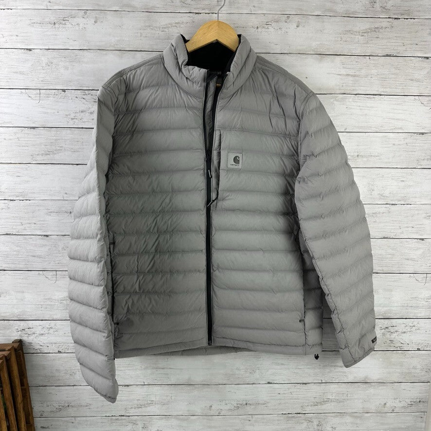 Carhartt LWD Men's Medium Relaxed Fit Stretch Puffern Jacket Asphalt Gray NWOT
