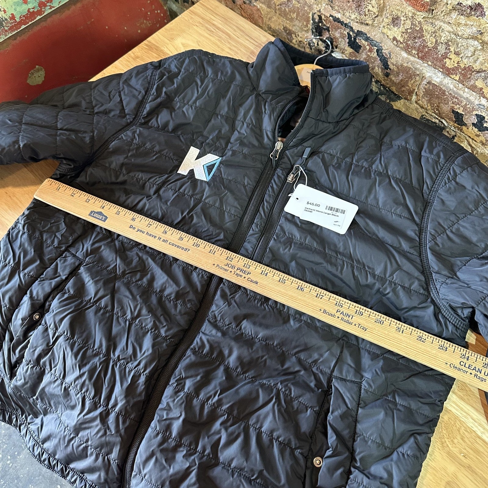 Carhartt Jacket Rain Defender BLACK Mens Size Large Full Zip