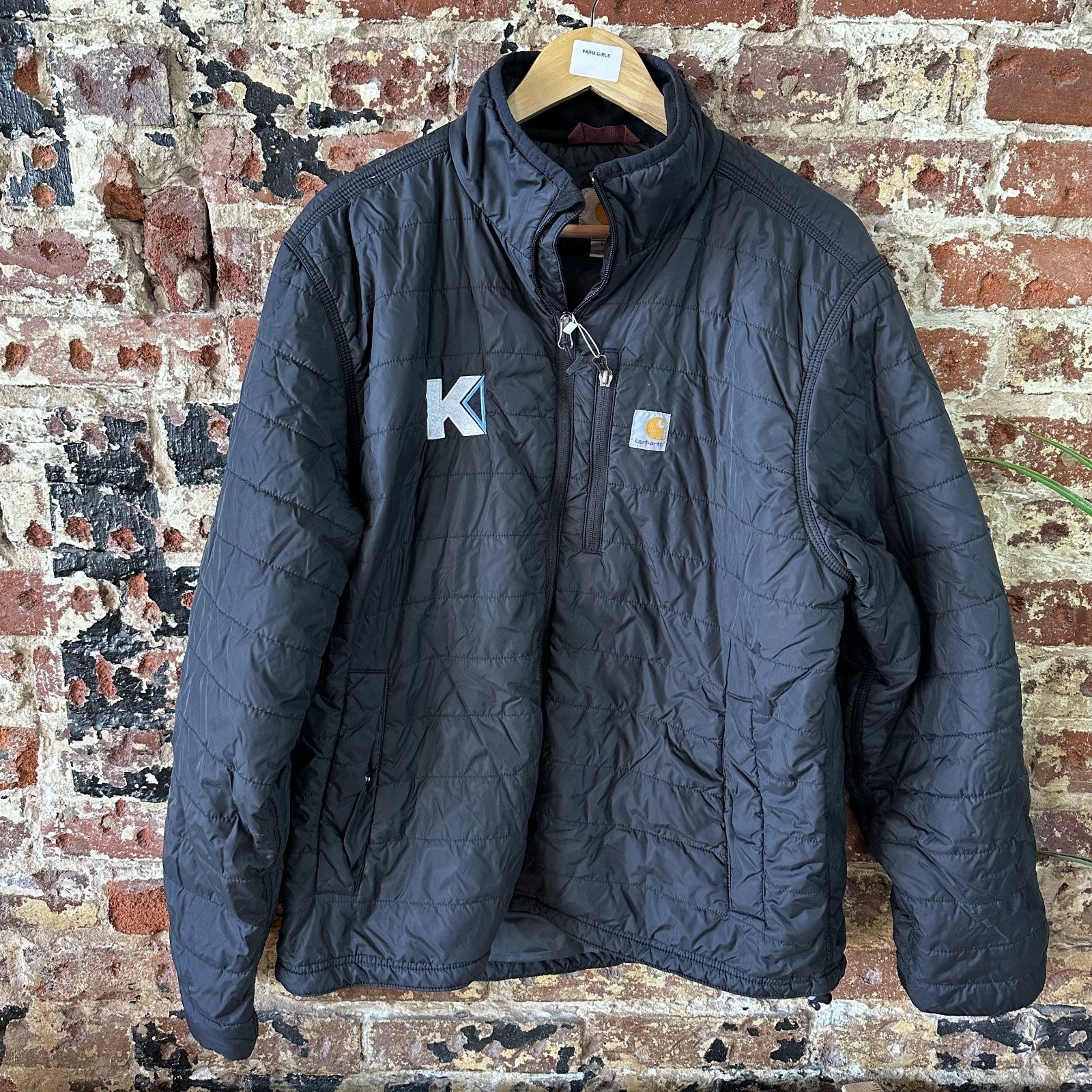 Carhartt Jacket Rain Defender BLACK Mens Size Large Full Zip