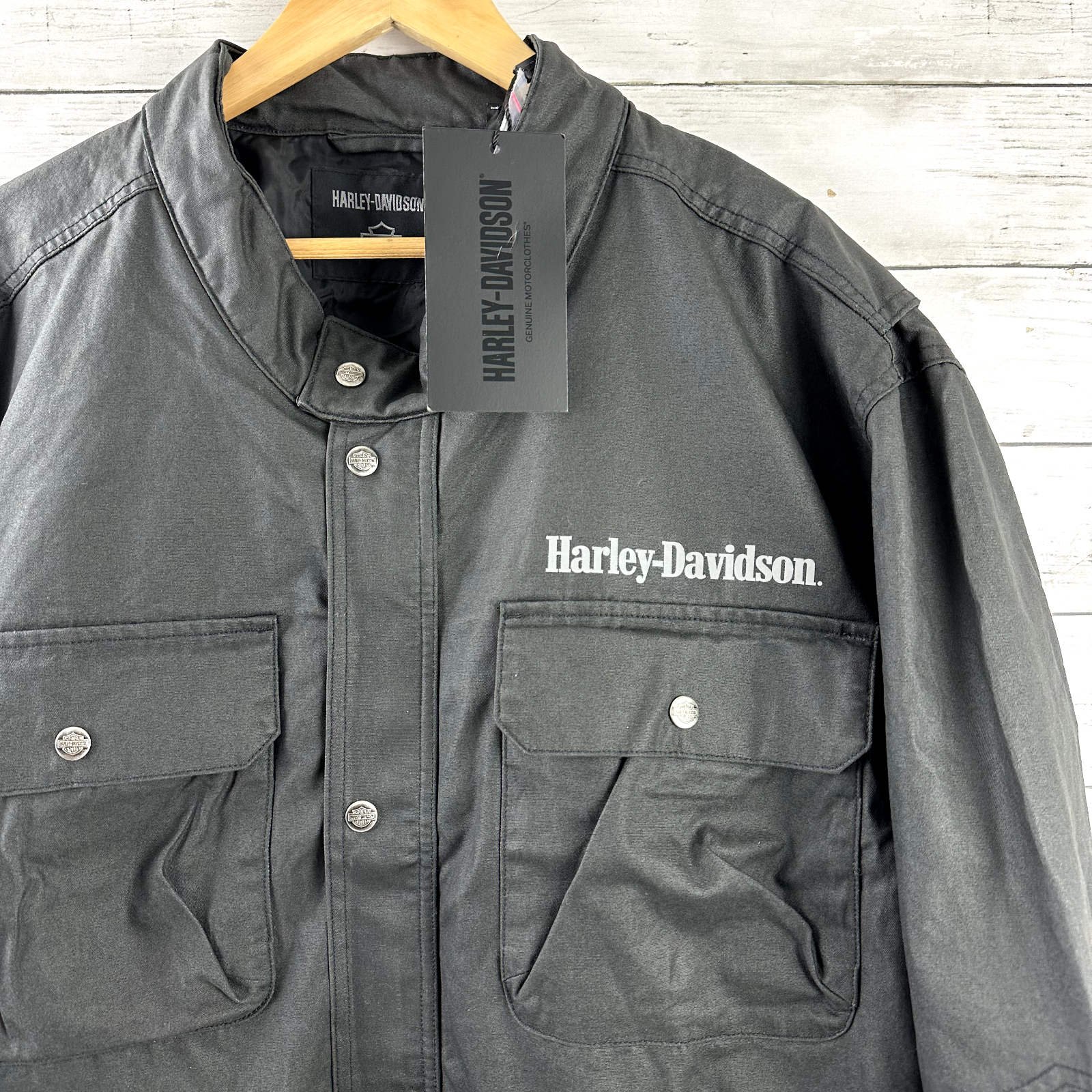 Harley Davidson #1 Riding Jacket Men's Size XL Dark Gray Belted Limited 97403