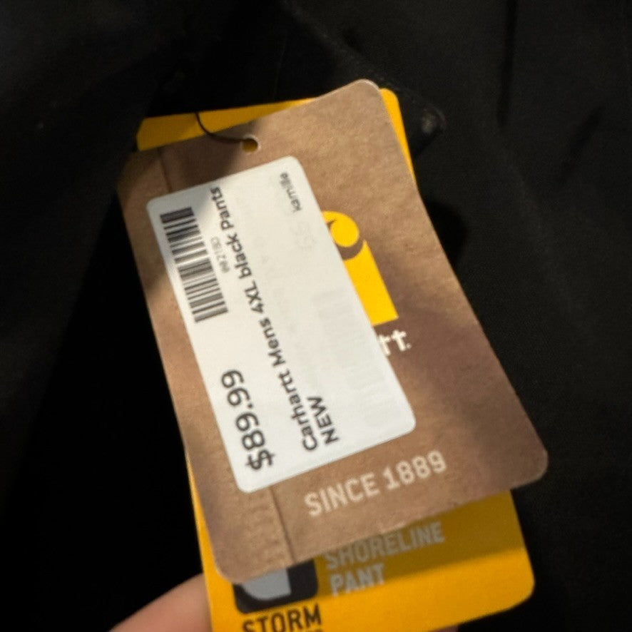 Carhartt B126 Storm Defender Black Pants Mens 4XL nylon Rain Shoreline NWT