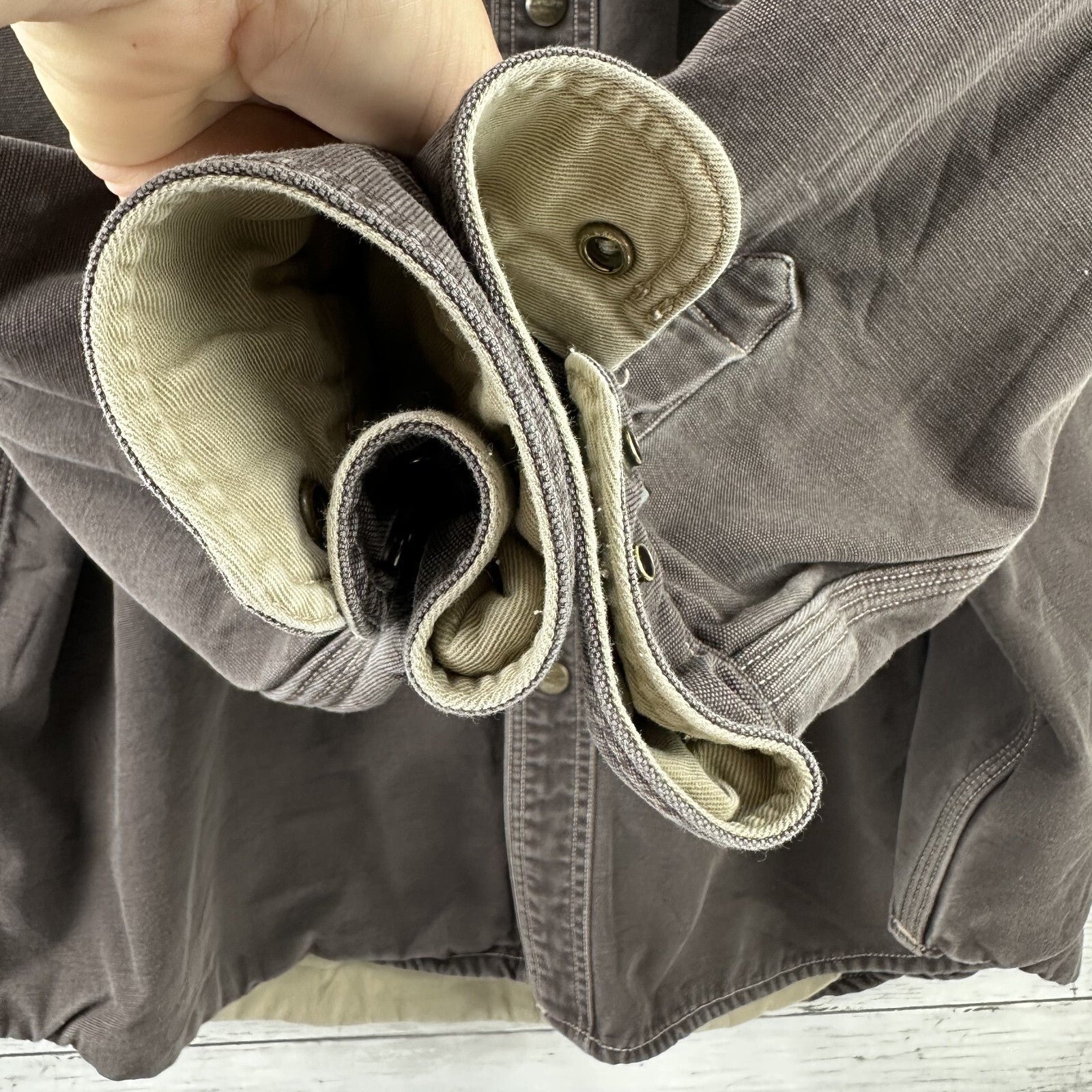 Carhartt FR Flame Resistant Canvas Shirt Jacket Mens 2XL Lined CAT 3 Brown