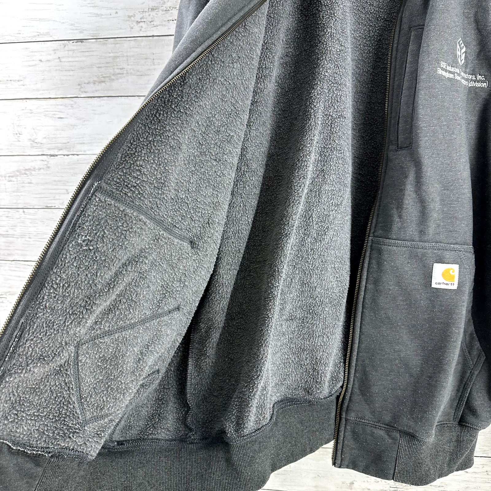 Carhartt Jacket Rain Defender Gray Full Zip Sweatshirt Mock neck