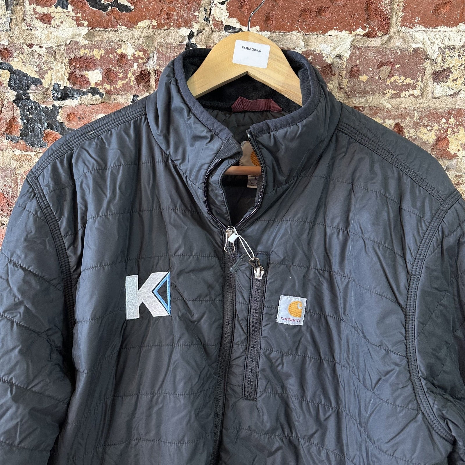 Carhartt Jacket Rain Defender BLACK Mens Size Large Full Zip