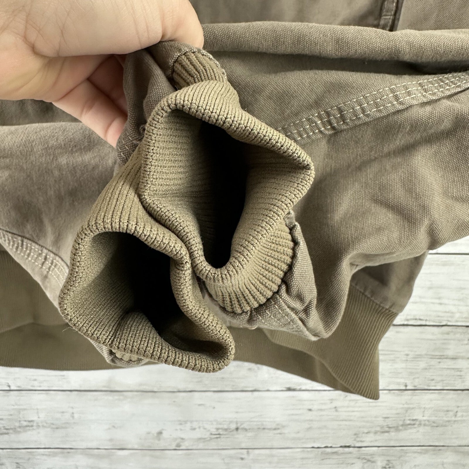 Carhartt Jacket Mens XL J163 MUS Wylie Tan Collared Full Zip Lightweight Bomber