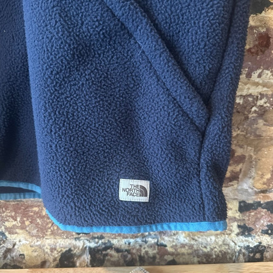 The North Face Fleece Vest Mens 2XL Blue Full Zip Jacket Carbondale