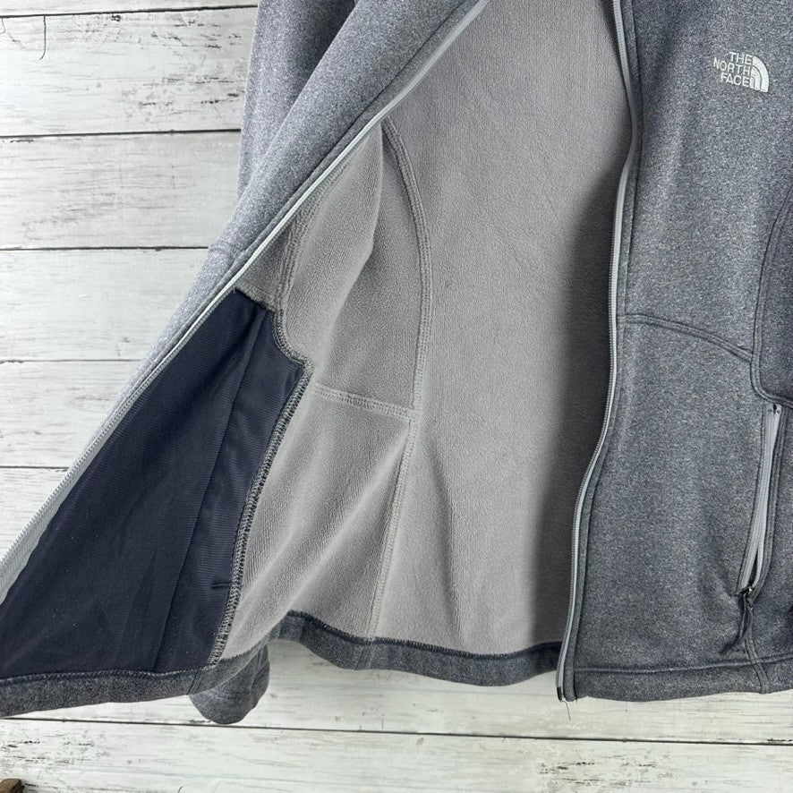 The North Face Womens Small Full Zip Fleece jacket Gray outdoor