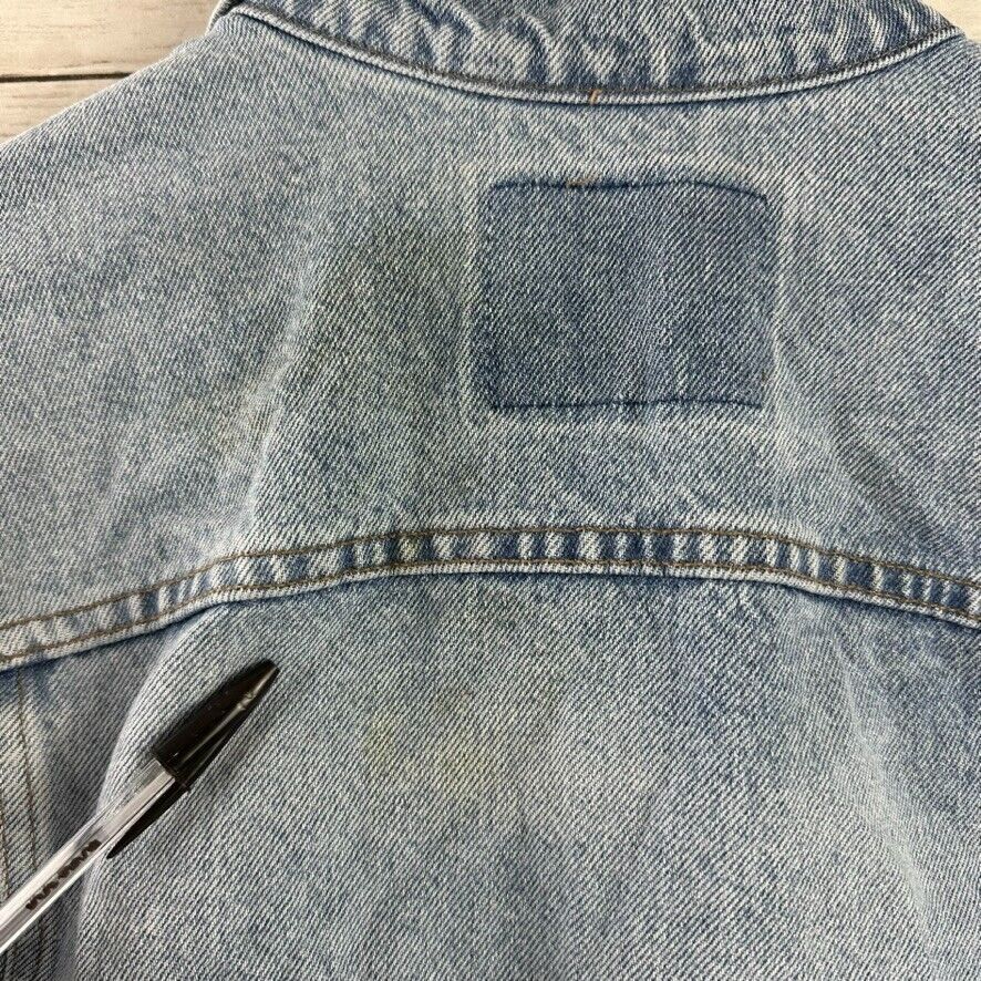 VTG LEVIS Men Size 2XL 100% Cotton Denim Blue Jeans Trucker Jacket 70507 Faded