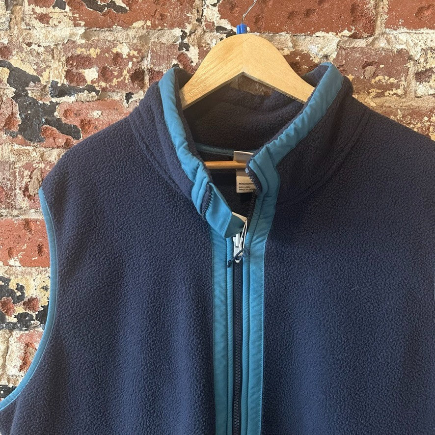 The North Face Fleece Vest Mens 2XL Blue Full Zip Jacket Carbondale