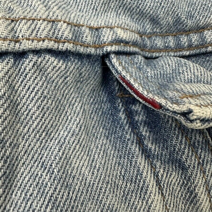 VTG LEVIS Men Size 2XL 100% Cotton Denim Blue Jeans Trucker Jacket 70507 Faded