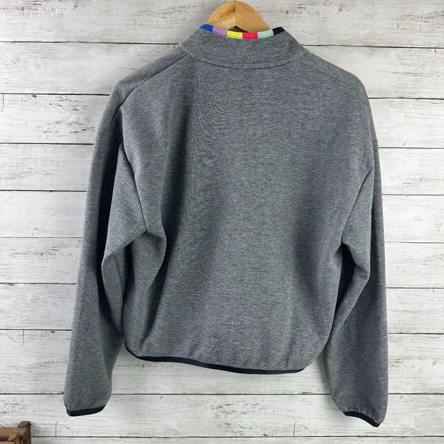 Nike Womens XS F.C. Dri-FIT 1/4-Zip Jacket Black CZ1019 Gray Black NWT